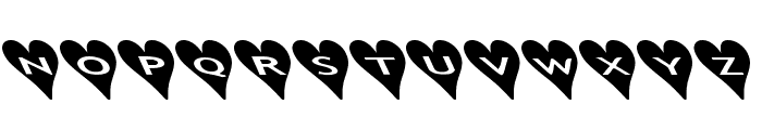 AlphaShapes hearts 2b Font UPPERCASE