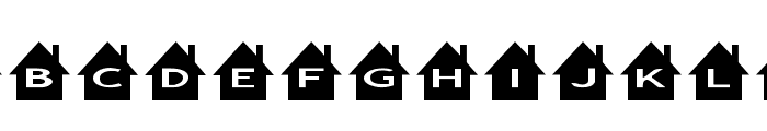 AlphaShapes houses Font LOWERCASE