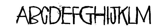 Alphabet Minus Eighty Dirty Font UPPERCASE