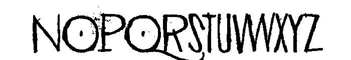 Alphabet Minus Eighty Dirty Font UPPERCASE
