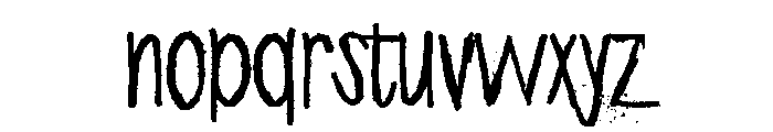 Alphabet Minus Eighty Dirty Font LOWERCASE