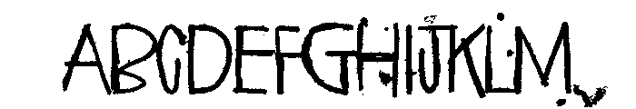 Alphabet Minus Eighty Ink Font UPPERCASE