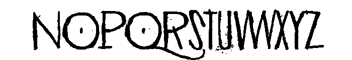Alphabet Minus Eighty Ink Font UPPERCASE