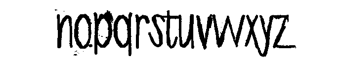 Alphabet Minus Eighty Ink Font LOWERCASE