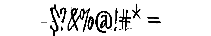 Alphabet Minus Eighty Line Font OTHER CHARS