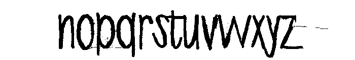 Alphabet Minus Eighty Line Font LOWERCASE