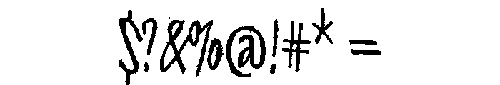 Alphabet Minus Eighty Font OTHER CHARS