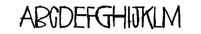 Alphabet Minus Eighty Font UPPERCASE