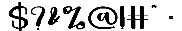 Alphabet Signature Font OTHER CHARS