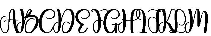 Alphabet Signature Font UPPERCASE