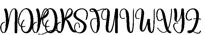 Alphabet Signature Font UPPERCASE