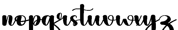 Alphabet Signature Font LOWERCASE
