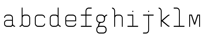 AltMono-Light Font LOWERCASE