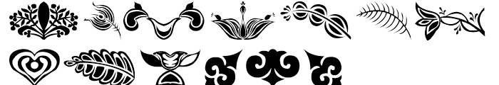 Alian Ornaments Font LOWERCASE