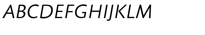 Alinea Sans Light Italic Font UPPERCASE