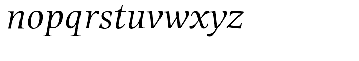 Alinea Serif Light Italic Font LOWERCASE