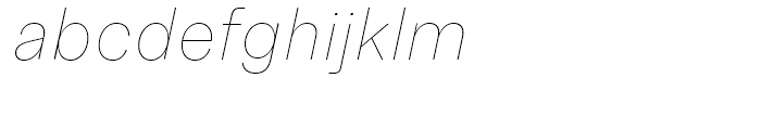 Allrounder Grotesk Thin Italic Font LOWERCASE