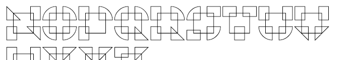 Alpha Geometrique Outline Font LOWERCASE
