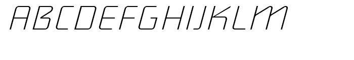 Alphaville Thin Oblique Font UPPERCASE