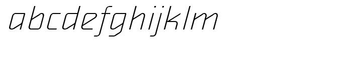 Alphaville Thin Oblique Font LOWERCASE