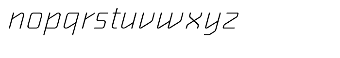 Alphaville Thin Oblique Font LOWERCASE