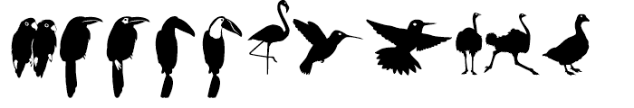 Altemus Birds Two Font UPPERCASE