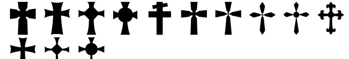 Altemus Crosses Regular Font LOWERCASE