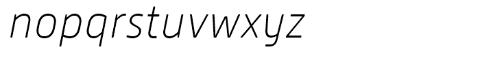 Alwyn New Rounded Thin Italic Font LOWERCASE