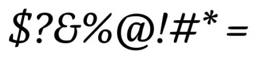 Alda Italic Font OTHER CHARS