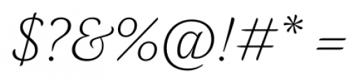 Alda Light Italic Font OTHER CHARS
