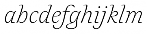 Alda Light Italic Font LOWERCASE