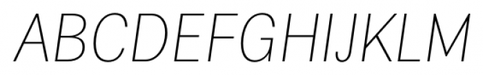 Alergia Grotesk Condensed Thin Italic Font UPPERCASE