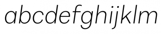 Alergia Grotesk Normal Extra Light Italic Font LOWERCASE
