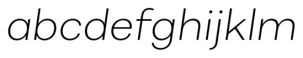 Alergia Grotesk Wide Extra Light Italic Font LOWERCASE