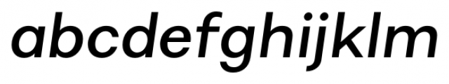 Alergia Grotesk Wide Medium Italic Font LOWERCASE