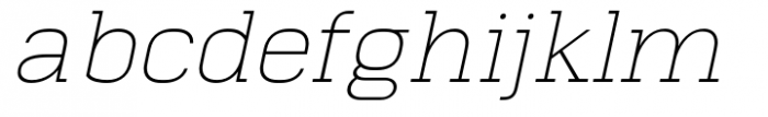 Alacant  Thin Italic Font LOWERCASE