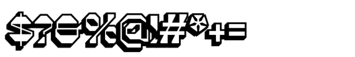 Alacus Extrude Left Font OTHER CHARS