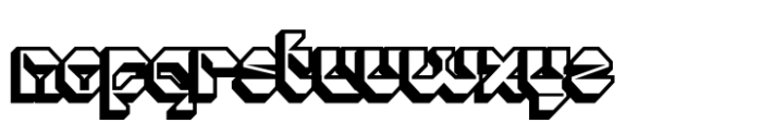 Alacus Extrude Left Font LOWERCASE