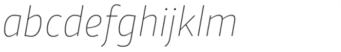 Alamia Thin Italic Font LOWERCASE