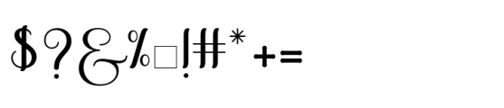 Alara Script Regular Font OTHER CHARS