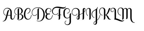 Alara Script Regular Font UPPERCASE