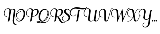 Alara Script Slant Font UPPERCASE