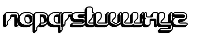 Alavine Extrude Left Font LOWERCASE