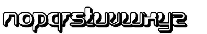 Alavine Extrude Right Font LOWERCASE