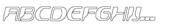 Alavine Pixel Outline Font UPPERCASE