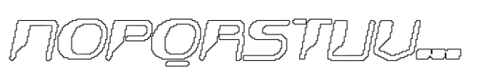 Alavine Pixel Outline Font UPPERCASE