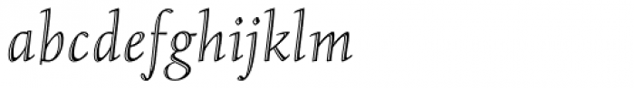 Albertan Pro Inline Italic Font LOWERCASE