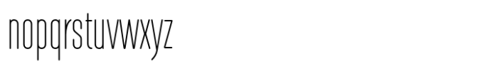 Albireo Soft Ex Condensed Ex Lite Font LOWERCASE