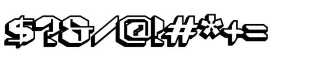 Alboth Extrude Left Font OTHER CHARS