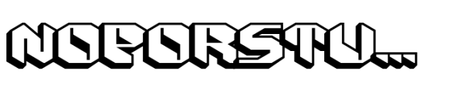 Alboth Extrude Left Font UPPERCASE